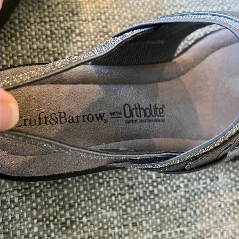 Croft & Barrow Silver Metallic Sandals  NEW